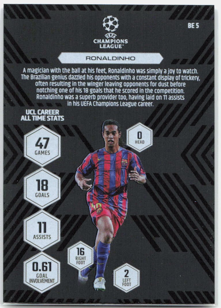 Topps Match Attax UEFA Club Competitions Extra #BE5 Ronaldinho (2025-26)