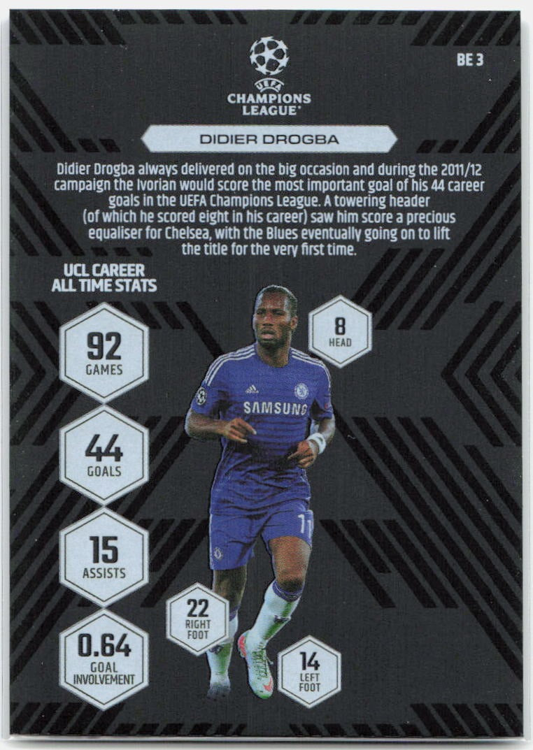 Topps Match Attax UEFA Club Competitions Extra #BE3 Didier Drogba (2025-26)