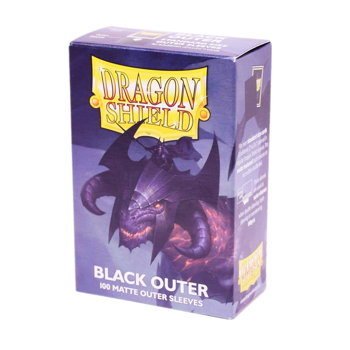 100 Dragon Shield Sleeves Outer Black – Standard Size