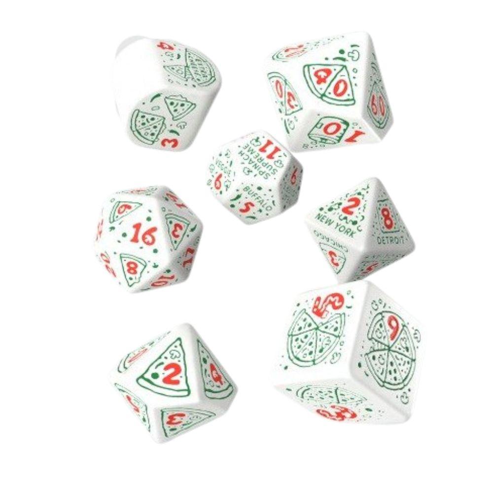 Q-Workshop – Pizza: Margherita 7-teiliges Polyedrisches RPG Würfelset