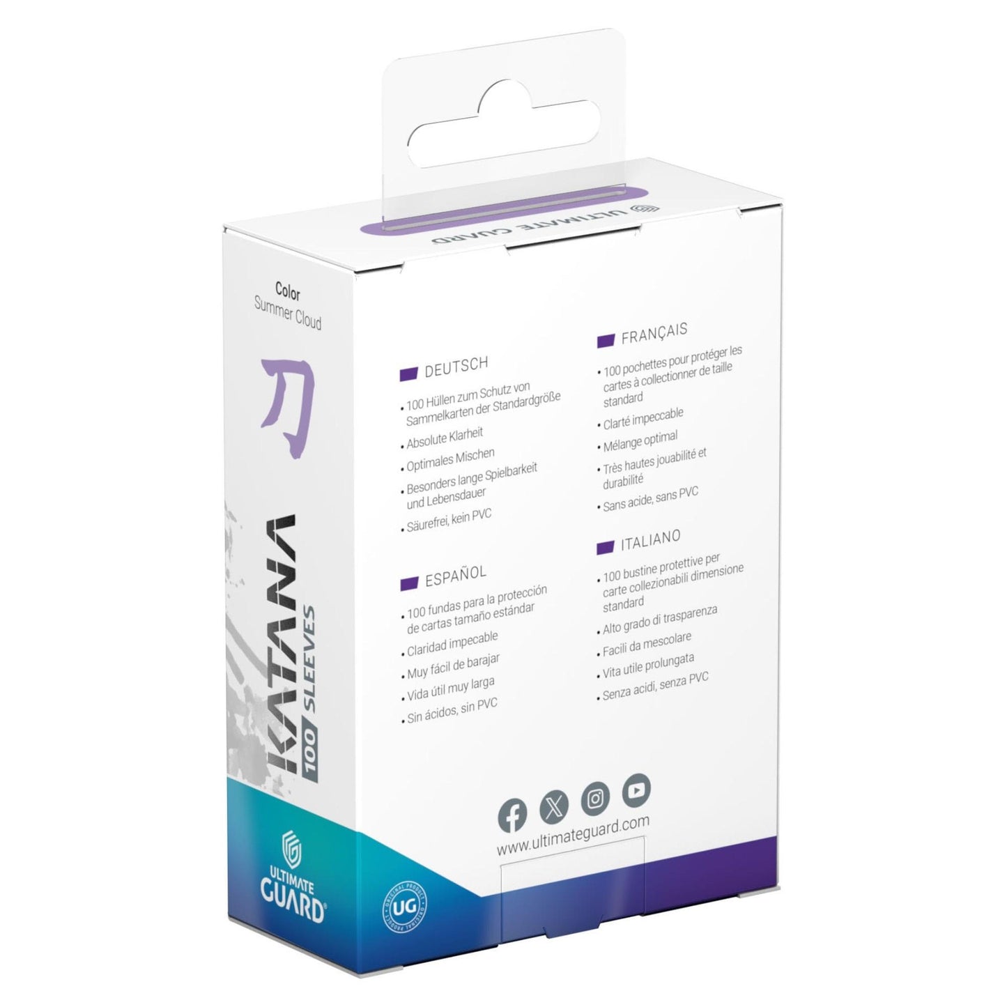 Ultimate Guard Katana Sleeves Summer Cloud packaging back