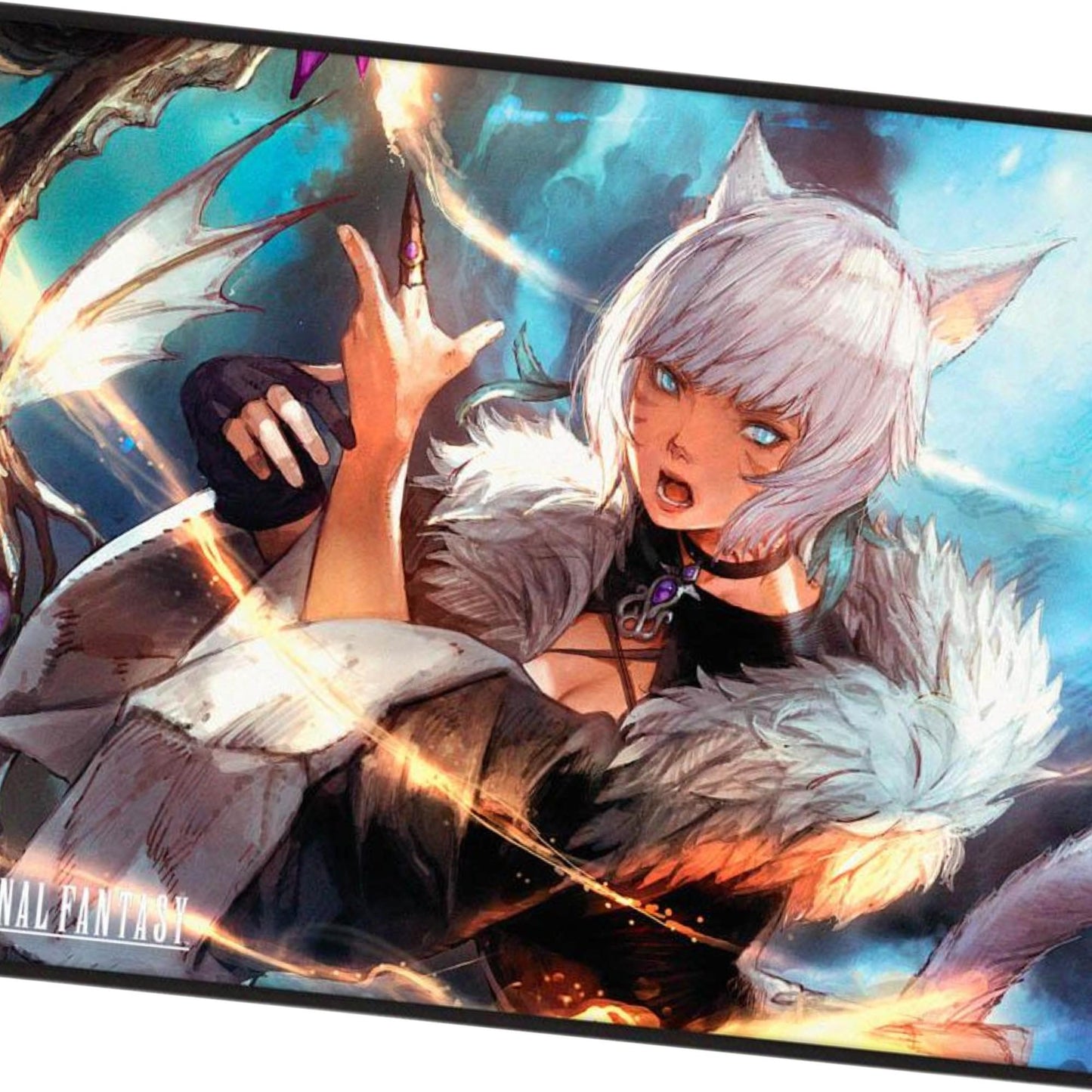 Ultra Pro Black Stitched Premium Playmat - MTG Final Fantasy Y'shtola Rhul