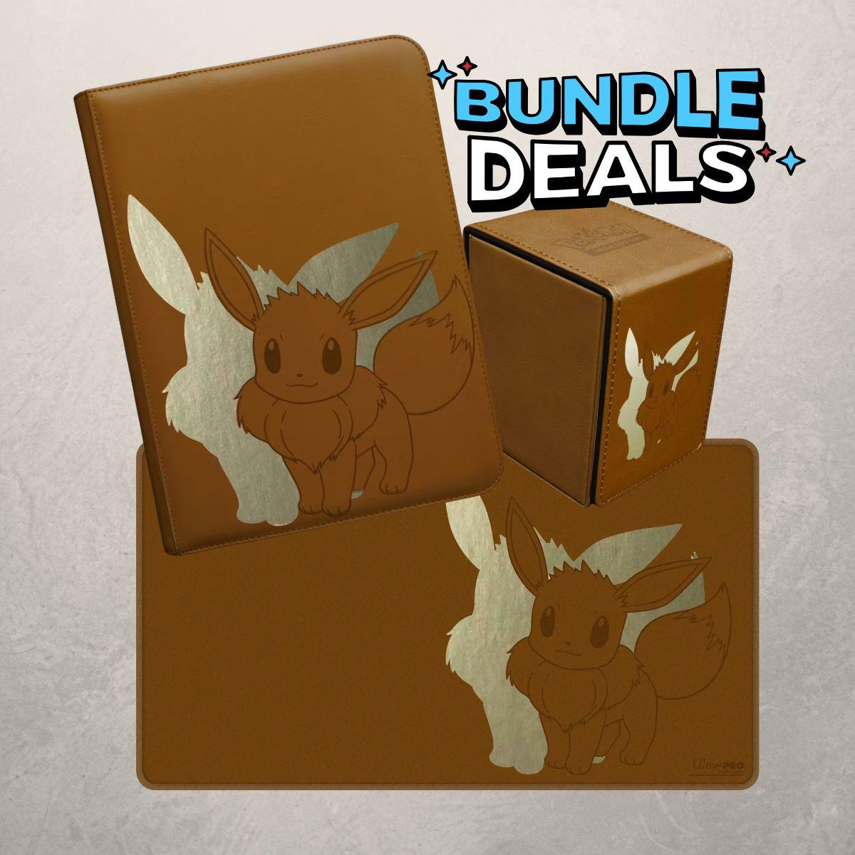 Pokémon Eevee Elite Bundle – Ultra Pro Foil Playmat, Zip-Binder & Alcove Flip Box