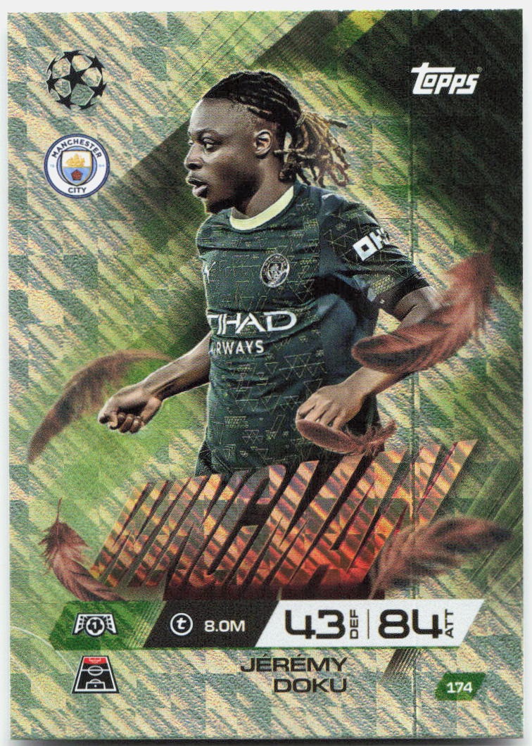Topps Match Attax UEFA Club Competitions Extra #174 Jérémy Doku (2025-26)