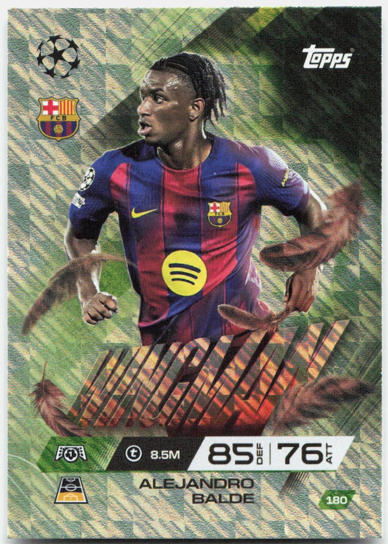 Topps Match Attax UEFA Club Competitions Extra #180 Alejandro Balde (2025-26)