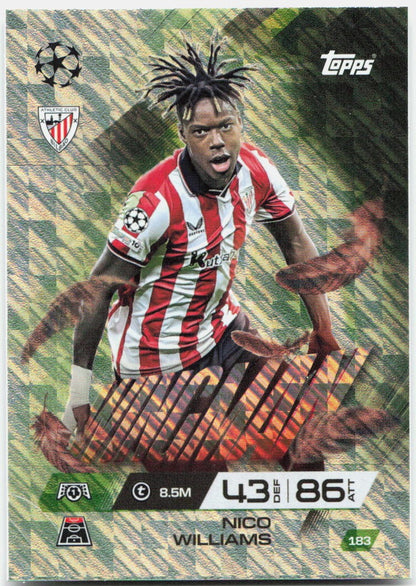 Topps Match Attax UEFA Club Competitions Extra #183 Nico Williams (2025-26)