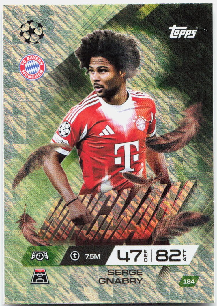 Topps Match Attax UEFA Club Competitions Extra #184 Serge Gnabry (2025-26)