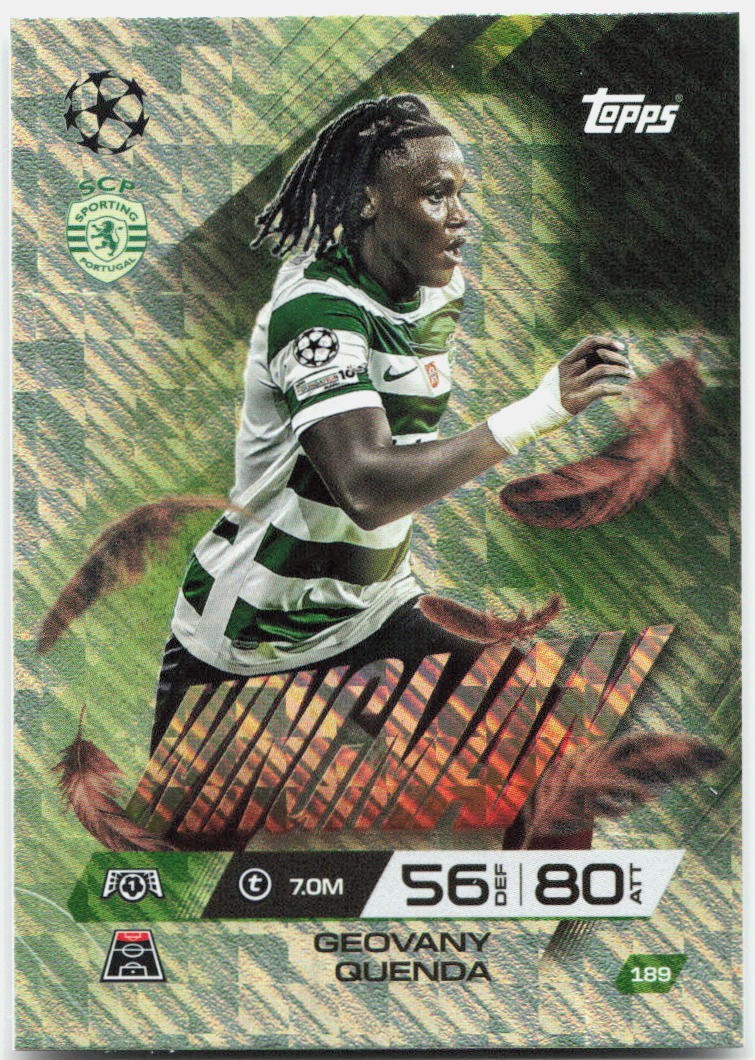 Topps Match Attax UEFA Club Competitions Extra #189 Geovany Quenda (2025-26)