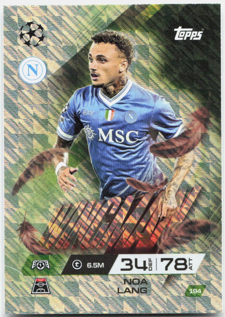 Topps Match Attax UEFA Club Competitions Extra #194 Noa Lang (2025-26)