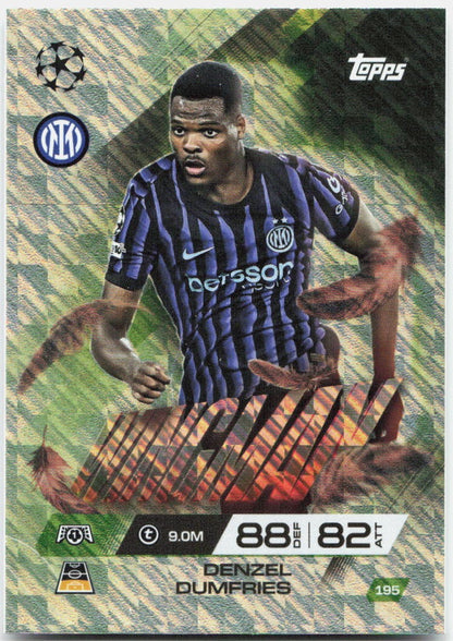 Topps Match Attax UEFA Club Competitions Extra #195 Denzel Dumfries (2025-26)