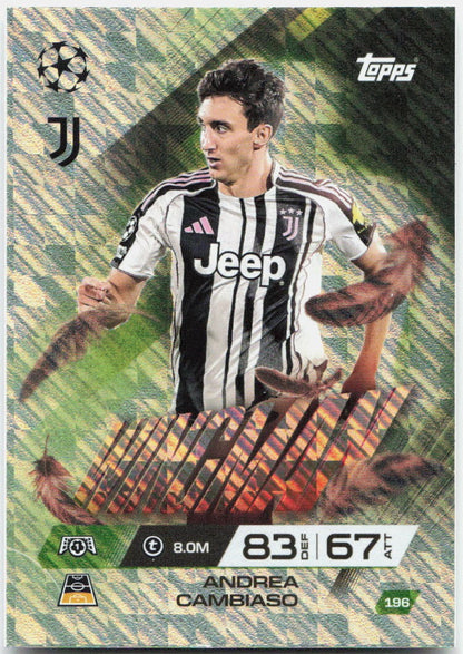 Topps Match Attax UEFA Club Competitions Extra #196 Andrea Cambiaso (2025-26)