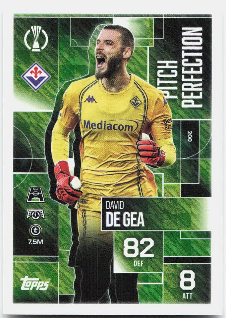 Topps Match Attax UEFA Club Competitions Extra #200 David De Gea (2025-26)