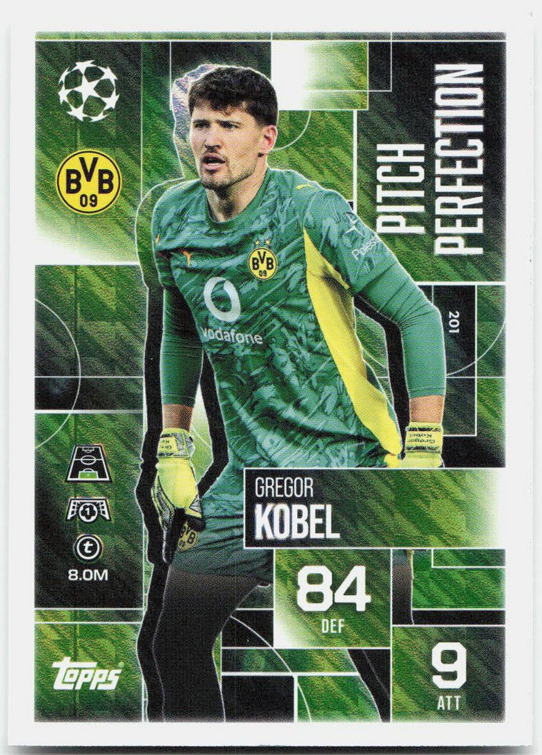 Topps Match Attax UEFA Club Competitions Extra #201 Gregor Kobel (2025-26)