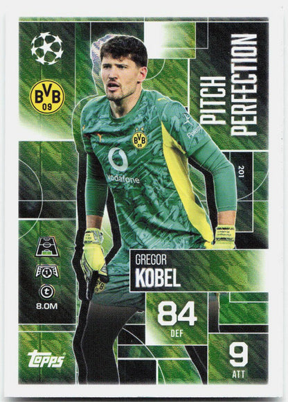 Topps Match Attax UEFA Club Competitions Extra #201 Gregor Kobel (2025-26)