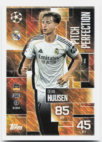 Topps Match Attax UEFA Club Competitions Extra #204 Dean Huijsen (2025-26)