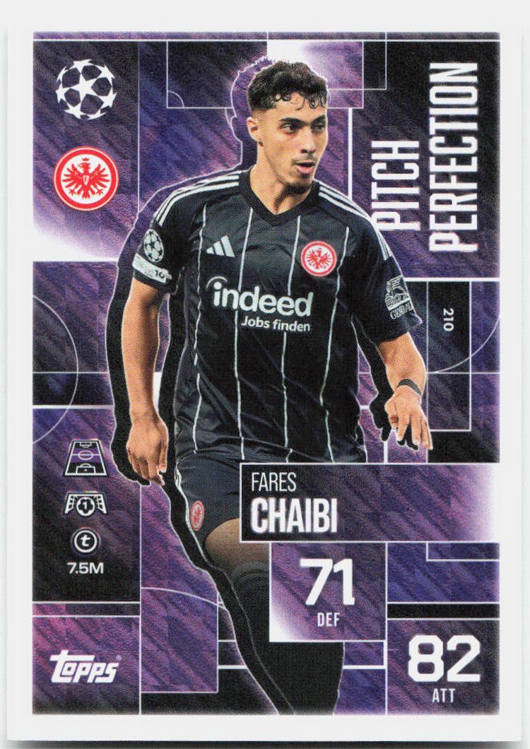Topps Match Attax UEFA Club Competitions Extra #210 Fares Chaibi (2025-26)