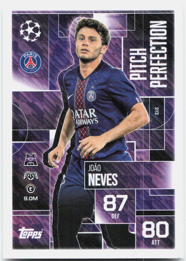 Topps Match Attax UEFA Club Competitions Extra #212 Joao Neves (2025-26)