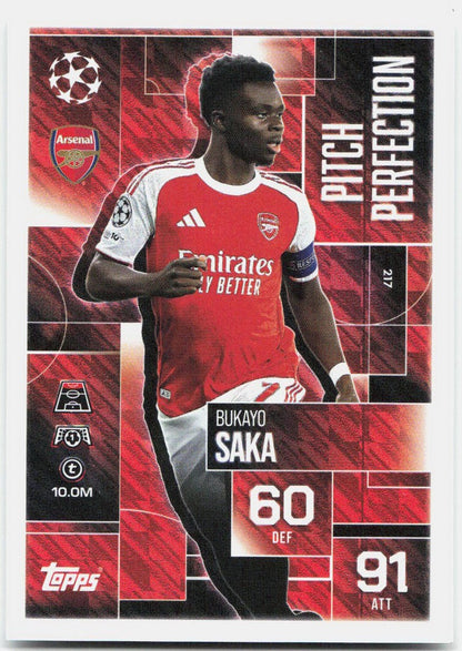 Topps Match Attax UEFA Club Competitions Extra #217 Bukayo Saka (2025-26)