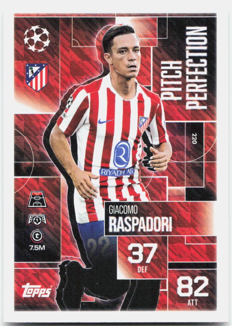 Topps Match Attax UEFA Club Competitions Extra #220 Giacomo Raspadori (2025-26)