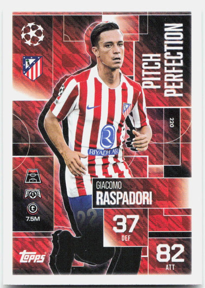 Topps Match Attax UEFA Club Competitions Extra #220 Giacomo Raspadori (2025-26)