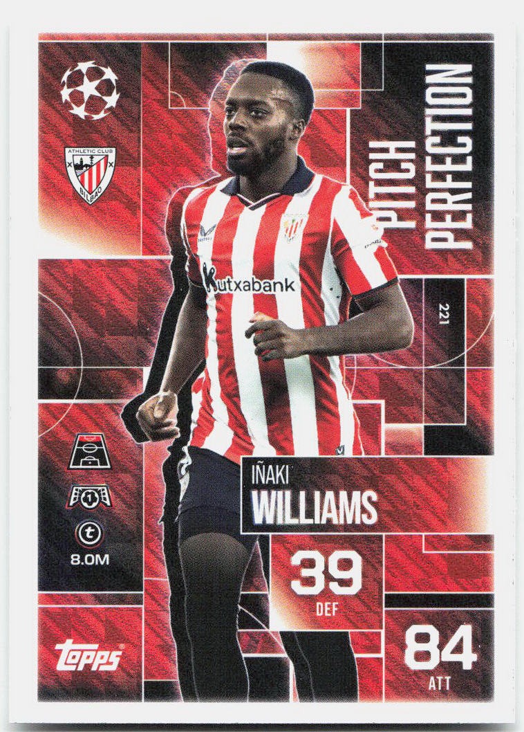 Topps Match Attax UEFA Club Competitions Extra #221 Inaki Williams (2025-26)