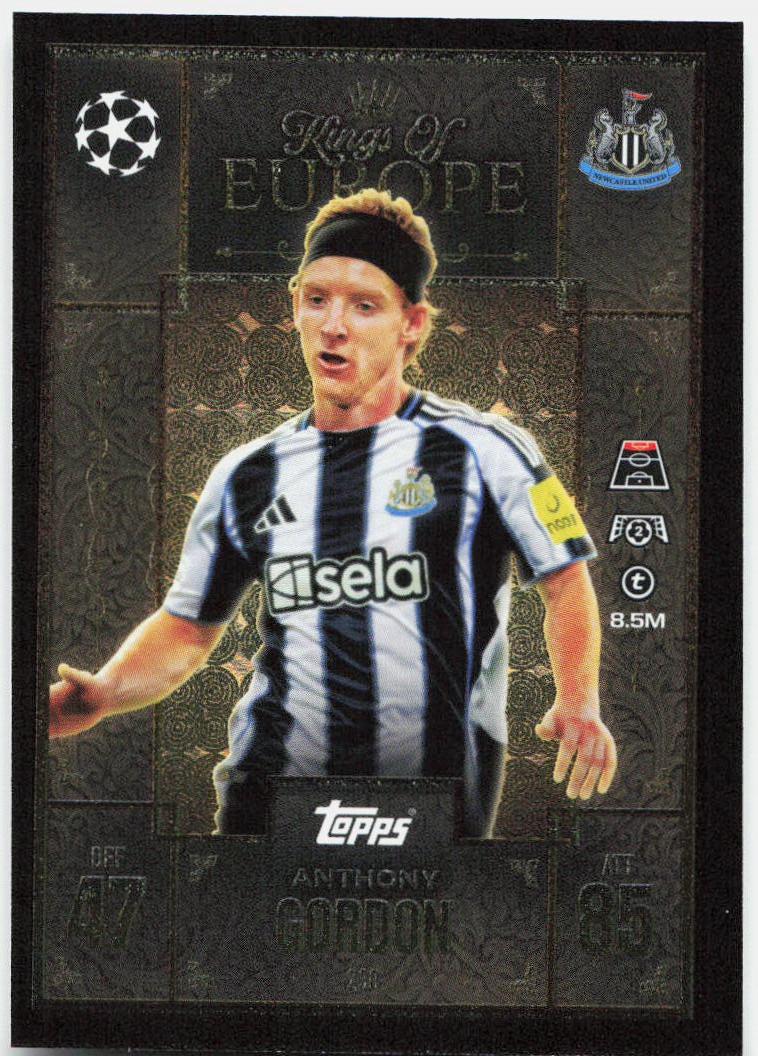 Topps Match Attax UEFA Club Competitions Extra #230 Anthony Gordon (2025-26)