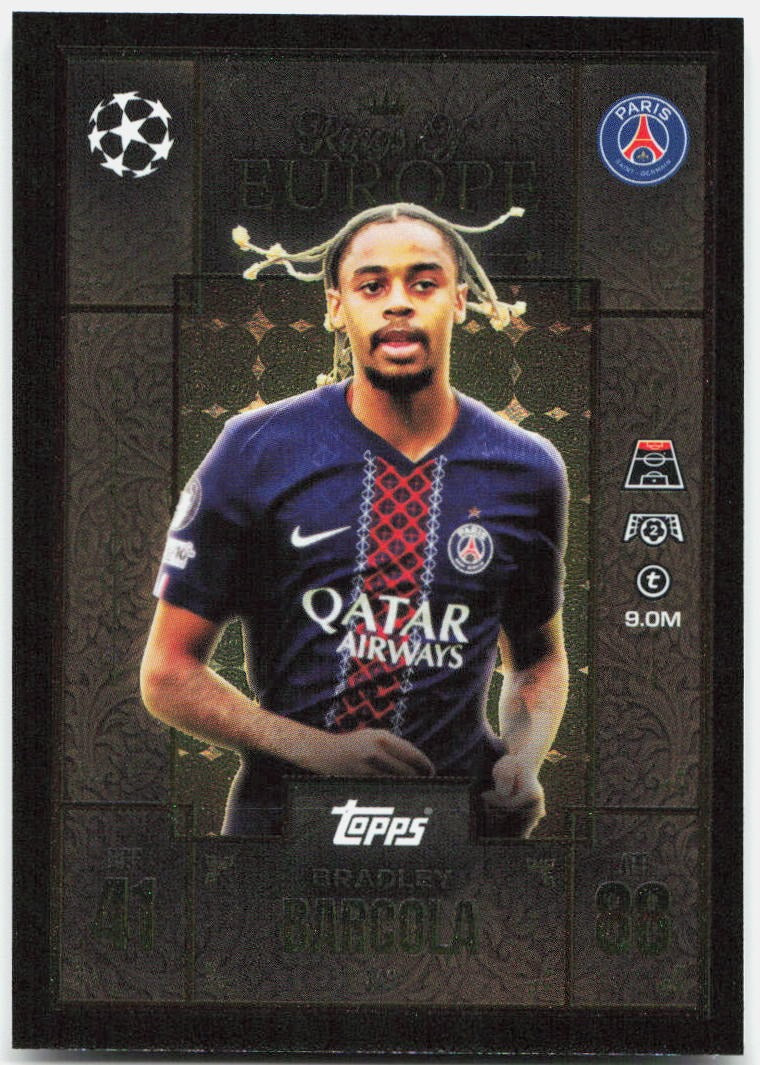 Topps Match Attax UEFA Club Competitions Extra #243 Bradley Barcola (2025-26)