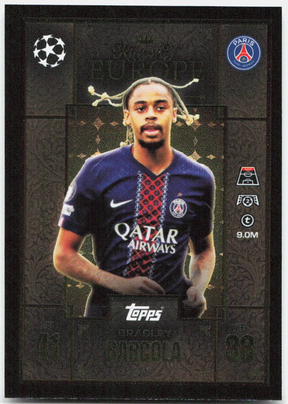 Topps Match Attax UEFA Club Competitions Extra #243 Bradley Barcola (2025-26)