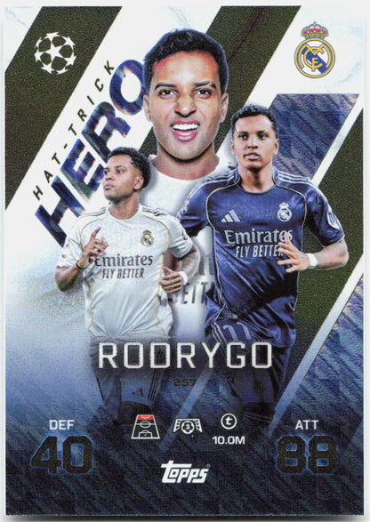 Topps Match Attax UEFA Club Competitions Extra #257 Rodrygo (2025-26)