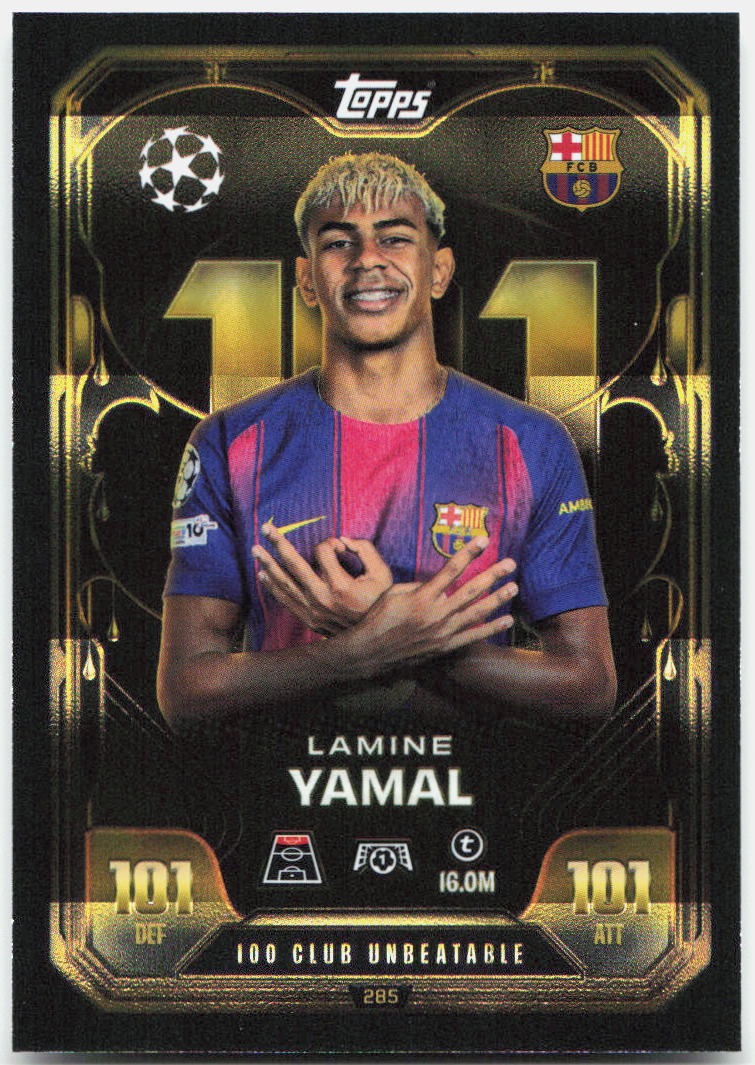 Topps Match Attax UEFA Club Competitions Extra #285 Lamine Yamal (2025-26)