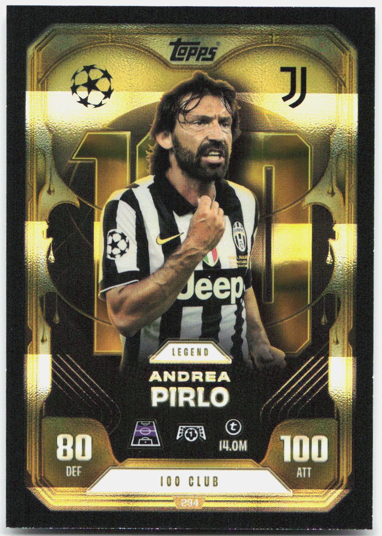 Topps Match Attax UEFA Club Competitions Extra #294 Andrea Pirlo (2025-26)