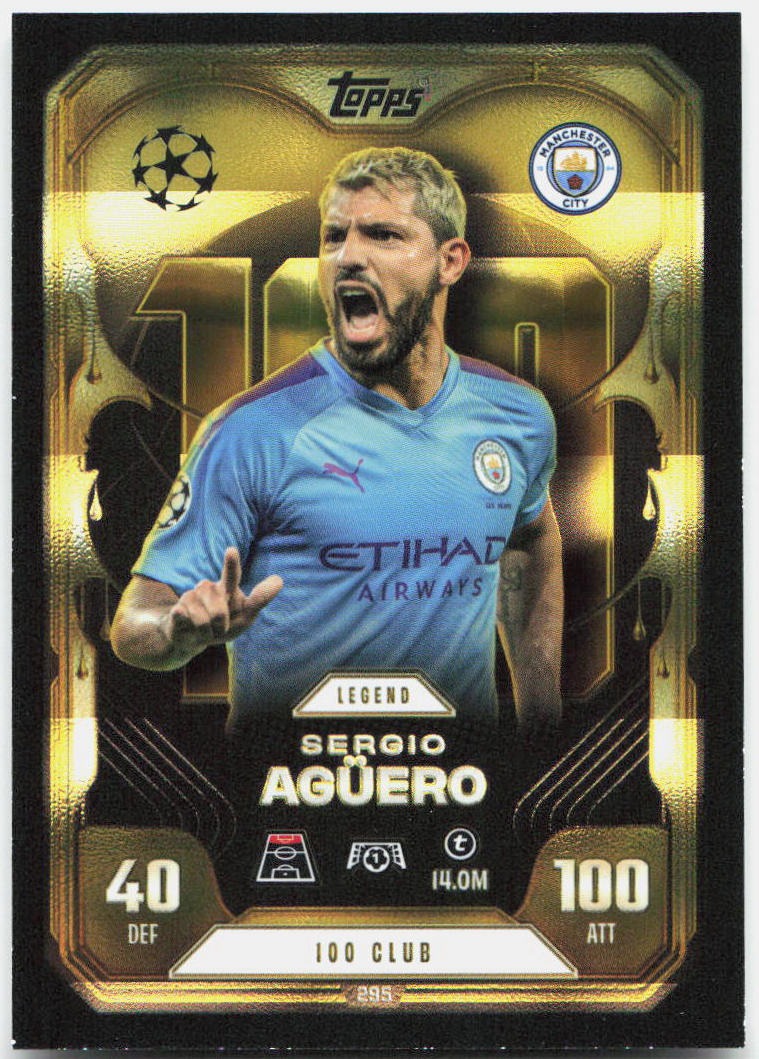 Topps Match Attax UEFA Club Competitions Extra #295 Sergio Aguero (2025-26)