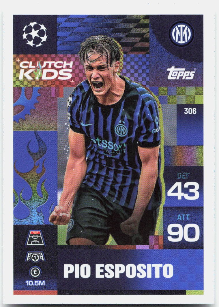 Topps Match Attax UEFA Club Competitions Extra #306 Pio Esposito (2025-26)