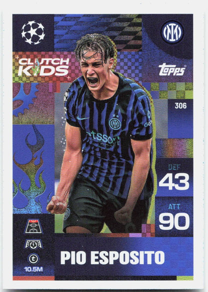 Topps Match Attax UEFA Club Competitions Extra #306 Pio Esposito (2025-26)