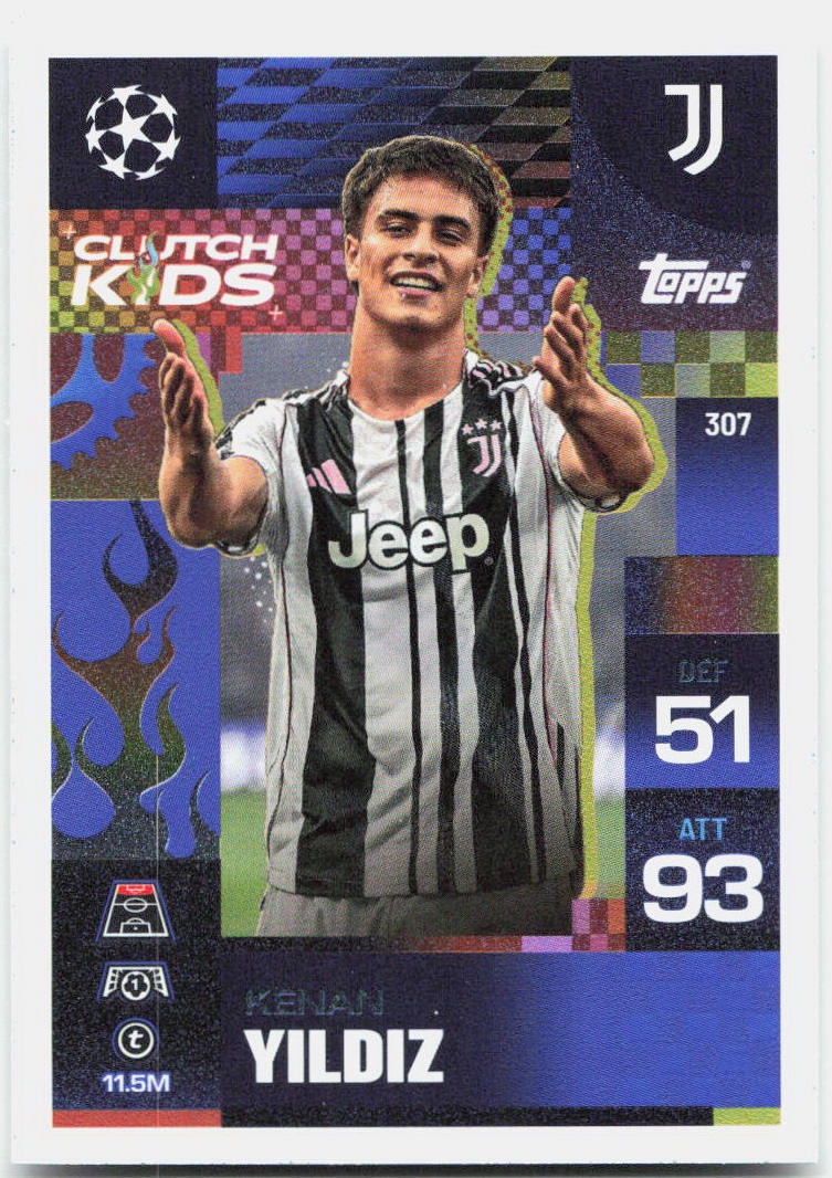 Topps Match Attax UEFA Club Competitions Extra #307 Kenan Yildiz (2025-26)