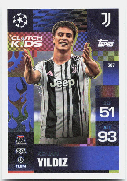 Topps Match Attax UEFA Club Competitions Extra #307 Kenan Yildiz (2025-26)
