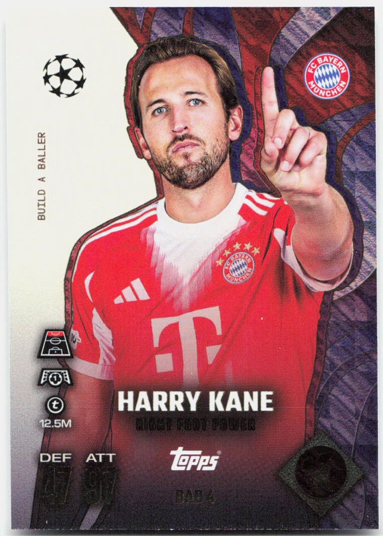 Topps Match Attax UEFA Club Competitions Extra #BAB4 Harry Kane (2025-26)