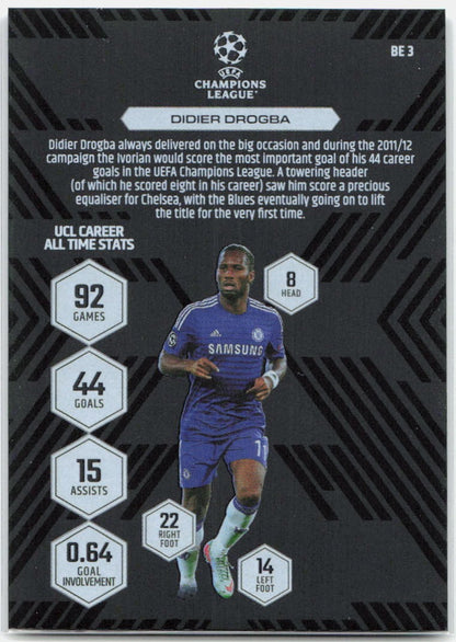 Topps Match Attax UEFA Club Competitions Extra #BE3 Didier Drogba (2025-26)
