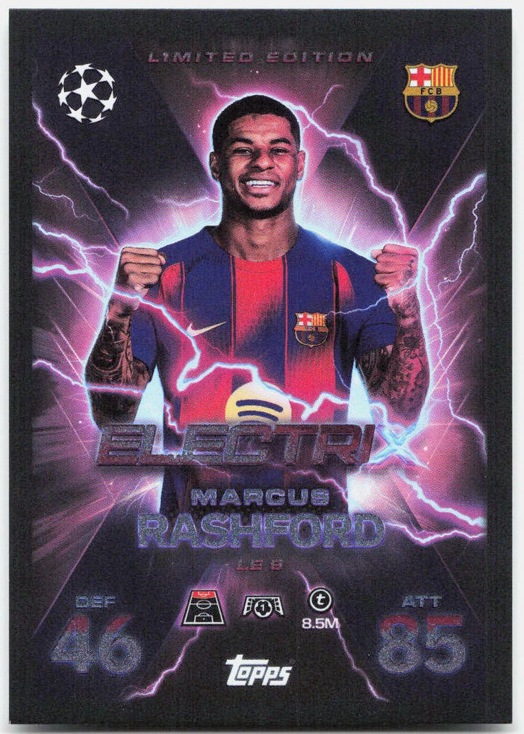 Topps Match Attax UEFA Club Competitions Extra #LE9 Marcus Rashford (2025-26)