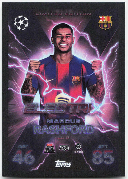 Topps Match Attax UEFA Club Competitions Extra #LE9 Marcus Rashford (2025-26)