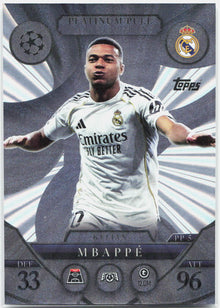 Kylian Mbappé #PP5 - 2025-26 Topps Match Attax UEFA Club Competitions Extra Platinum Pull