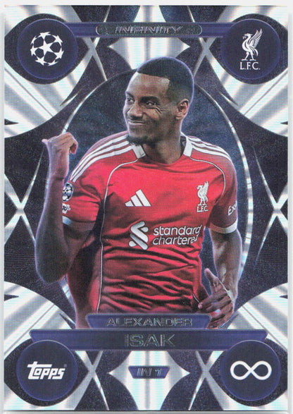 Topps Match Attax UEFA Club Competitions Extra #IN1 Alexander Isak Infinity (2025-26)