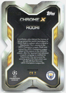 Rodri #CX2 - 2025-26 Topps Match Attax UEFA Club Competitions Extra Chrome X