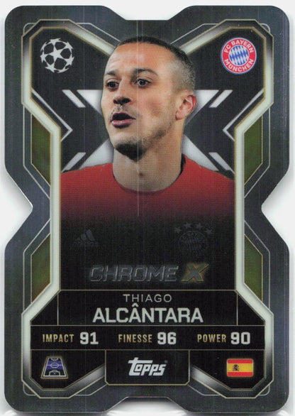 Topps Match Attax UEFA Club Competitions Extra #CX6 Thiago Alcantara Chrome X (2025-26)