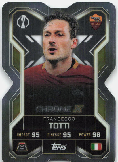 Topps Match Attax UEFA Club Competitions Extra #CX8 Francesco Totti Chrome X (2025-26)
