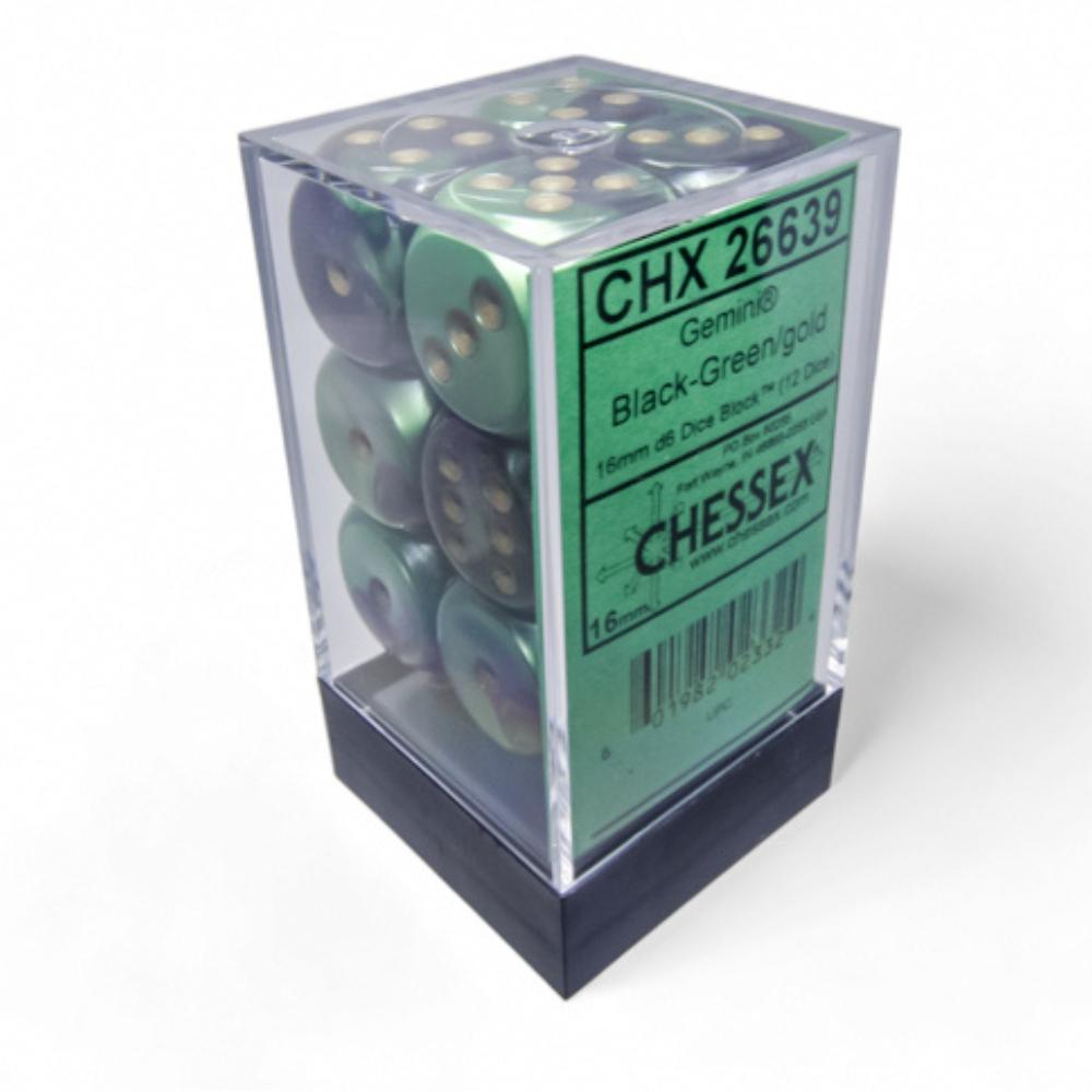 Chessex 16mm d6 Dice Block (12 Dice)