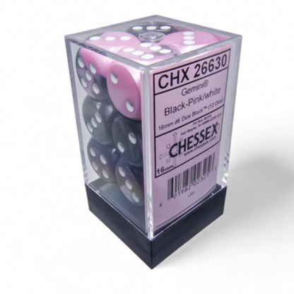 Chessex 16mm d6 Dice Block (12 Dice)