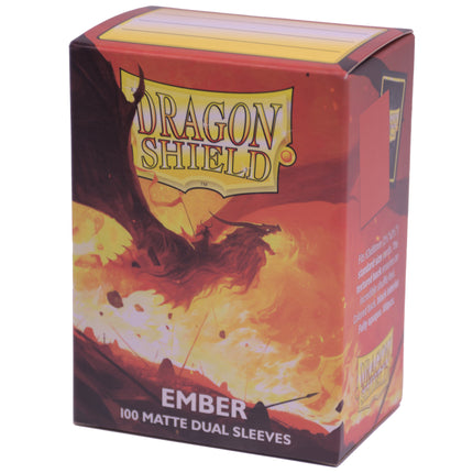 100 Dragon Shield Matte Dual Sleeves Ember – Standard Size