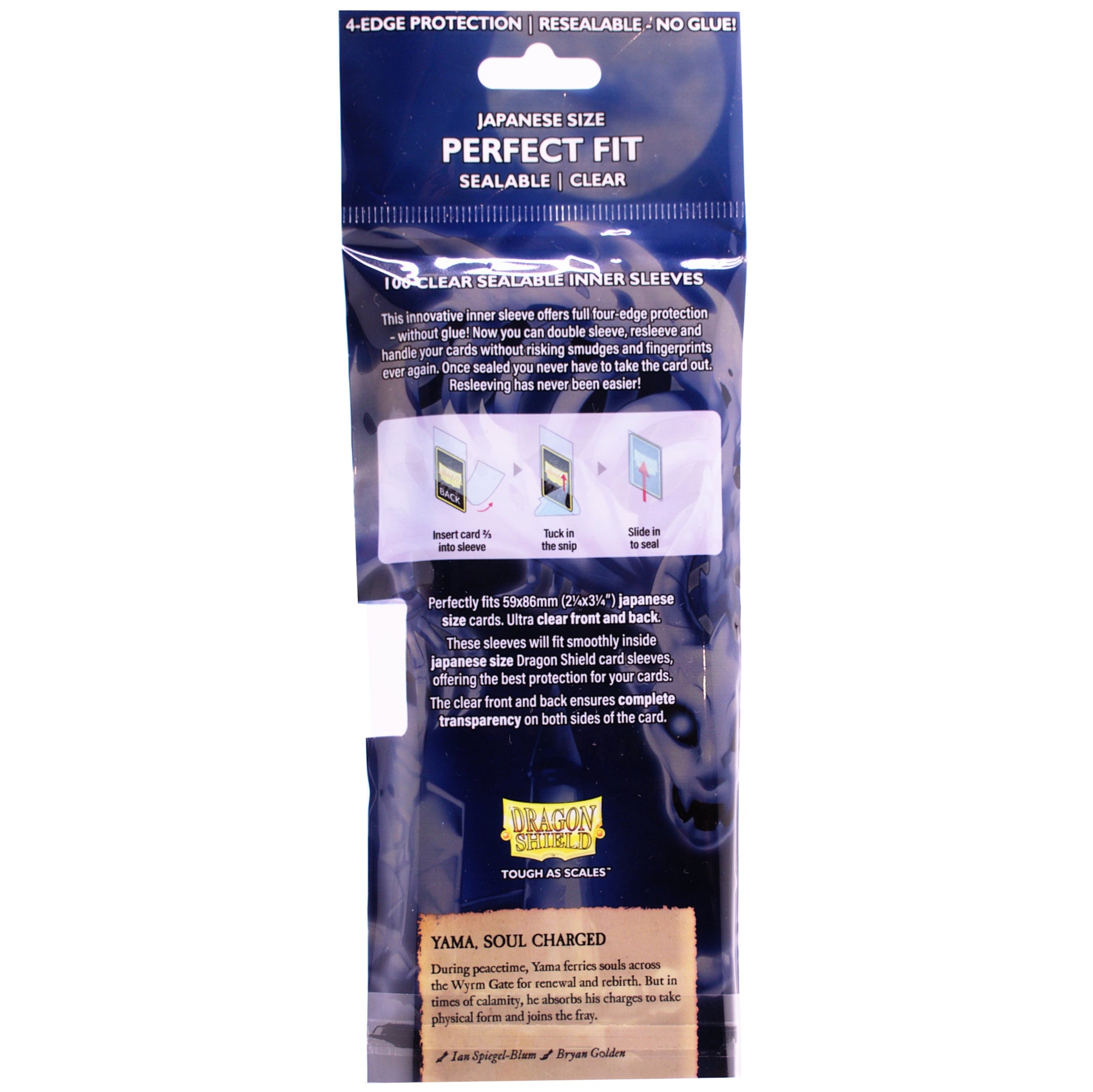 Dragon Shield: 100 Perfect Fit Sealable Sleeves - Japanese Size Clear Dragon Shield: 100 Perfect Fit Sealable Sleeves - Japanese Size Clear