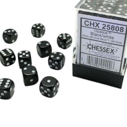 Chessex 12mm d6 Dice Block (36 Dice)